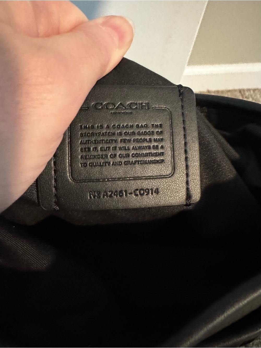 Coach Black Pebbled Leather Small Flap Crossbody - Picture 10 of 10